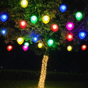 LED桃心灯户外防水挂树上的彩灯节日树木装饰灯发光藤球灯圆球灯