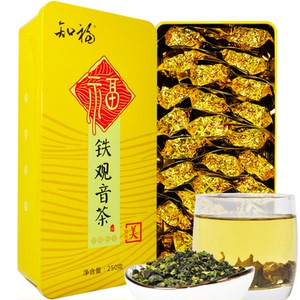 【第二盒半价】知福茶叶 铁观音茶清香型乌龙茶 铁盒装250g