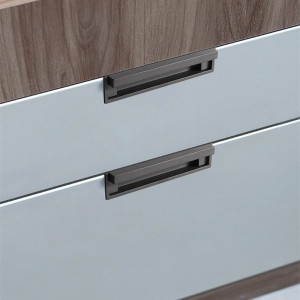 内嵌隐形开槽暗扣拉手锌合金抽屉衣柜橱柜门把手轻奢简约暗装拉手