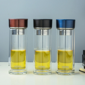 膳魔师双层玻璃杯商务泡茶杯子简约小容量车载便携tcgd-300 300ml