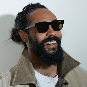 2022年新款墨镜高级感欧美复古茶色太阳眼镜男潮痞帅防紫外线中单