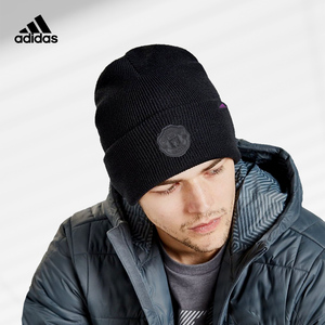 adidas/阿迪达斯曼联运动休闲冬季针织帽足球俱乐部毛线帽gu0115