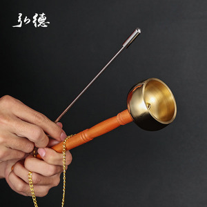 木柄引磬台湾引庆寺庙法会手磬引罄念佛助念道教法器木鱼佛教用品
