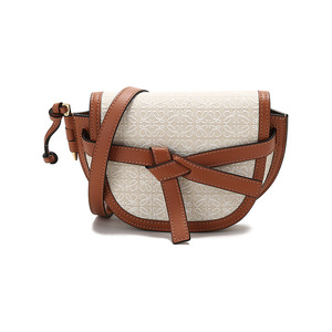 【自营】loewe罗意威 女士织物配皮单肩斜挎包马鞍包 a650n46x10