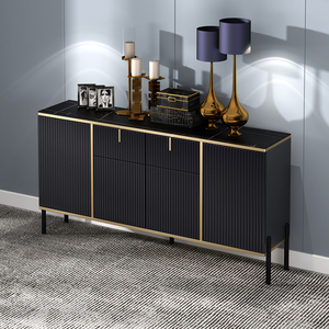 意式极简超薄餐边柜窄型现代轻奢一体靠墙家用高柜高端简约储物柜