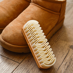 德国制REDECKER麂皮鞋清洁刷绒面大衣皮包橡胶去污刷实木柄可清洁