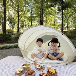 韩国ins儿童帐篷户外露营可折叠速开防晒沙滩帐篷室内宝宝游戏屋