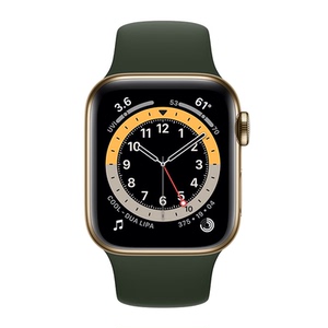 apple/苹果 apple watch series 6金色不锈钢表壳运动型表带国行