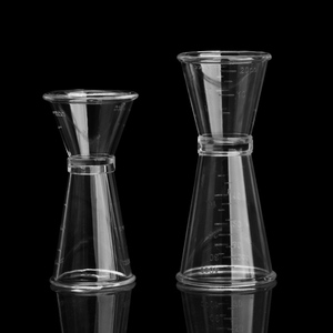 多功能透明pc树脂盎司杯双头量酒杯量杯奶茶器具烘焙工具奶茶店