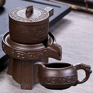 皇家紫砂套装家用懒人自动旋转茶具陶瓷手工茶壶茶杯功夫泡茶器