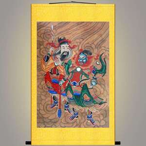 道教四大元帅神像画 温琼马灵官画像 道教道场水陆画卷轴挂画定制