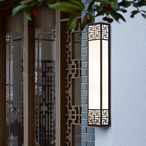 户外壁灯防水别墅店铺外墙大门口柱子露台仿云石中式室外庭院壁灯