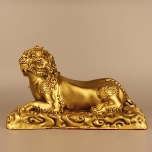 纯铜九华山谛听摆件地藏王坐骑独角兽貔貅地听神兽吉祥物开业礼品