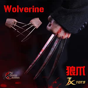 现货jxtoys 1/6金刚狼爪模型 握拳钢爪手型支持HT素体正常/血渍版