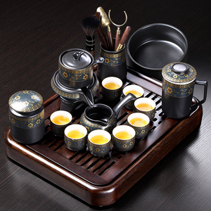 joericor黑檀木陶瓷茶具套装小型茶台现代简约家用泡茶器喝茶杯