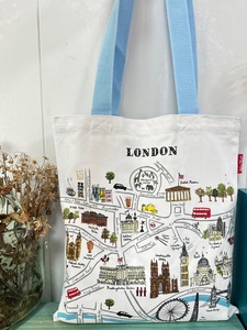 13英镑Alice Tait London主题英国地标加厚帆布包书袋单肩购物袋