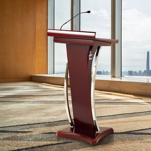 讲台桌会议室培训班用演讲台订制发言台话筒现代创意接待台咨客台