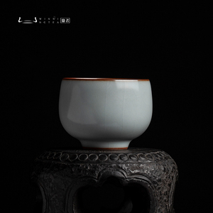 汝瓷鼎者大如是杯陶瓷主人茶杯手工汝窑小杯个人杯功夫茶杯茶具