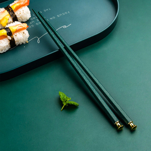 墨绿色高档合金筷子家用一人一筷北欧风ins分餐筷料理筷防霉防滑