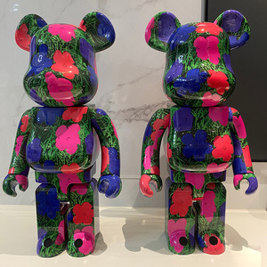 陈伟霆同款bearbrick熊安迪沃霍尔400%暴力熊摆件积木熊潮流手办