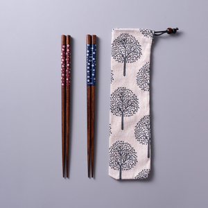 日式樱花筷子木质尖头1双单人装2双装情侣一对两双日本高档家用木