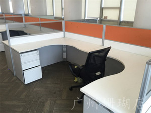 科誉posh屏风l型工位卡位办公桌财务电脑桌组合办公家具固定柜