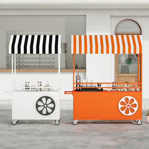 铁艺花车摆摊车冰粉小吃车夜市移动摊位小推车地摊车户外餐车