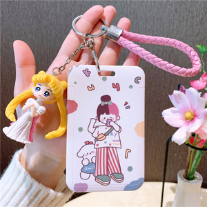 闺蜜卡通可爱少女证件卡套工作证公交卡套校园学生员工作牌保护套