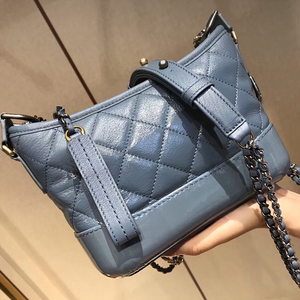 靓丽包袋2021新款渐变色流浪包菱格链条包小包单肩斜挎真皮女