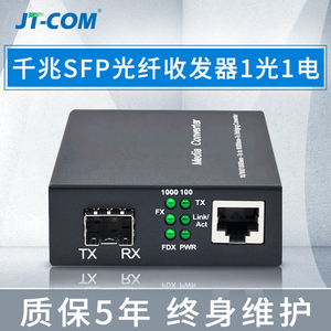 sfp千兆光纤收发器sc/lc口单模单纤1光1电千兆光电转换器多模双纤