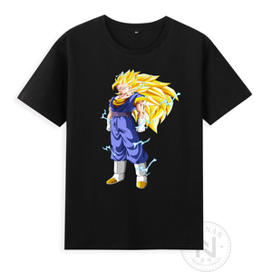 纯棉dragon ball七龙珠孙悟饭短袖t恤衫衣服超大码6xl有儿童装