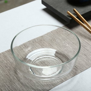 透明玻璃茶洗耐热大号加厚水盂笔洗茶杯盆泡茶工具沙拉碗茶具配件