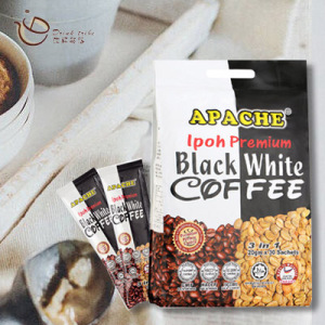 奥柏斯马来西亚原装特浓咖啡粉黑白速溶咖啡三合一咖啡600g