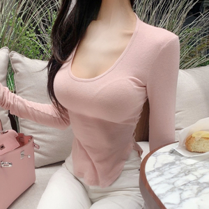 微透显胸打底衫