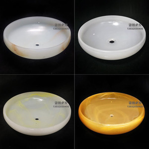 吊灯玉石配件欧式奢华水晶大灯白色玻璃底托五金底盘云石外壳灯罩