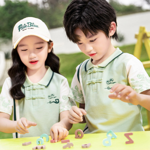 女装小学生校服夏季汉服民族中国风纯棉班服幼儿园园服毕业表演服