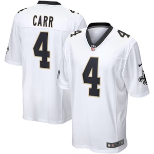 nfl新奥尔良圣徒new orleans saints橄榄球服4号derek carr球衣男