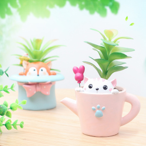 创意zakka可爱迷你萌物多肉肉植物小花盆个性微景观花卉盆栽包邮
