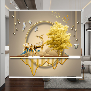 轻奢玄关卷帘客厅卧室厨房遮光防水免打孔升降手拉式窗帘