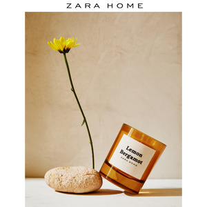 zara home 柠檬佛手柑花香家用长效香氛香薰蜡烛180g 45499705122