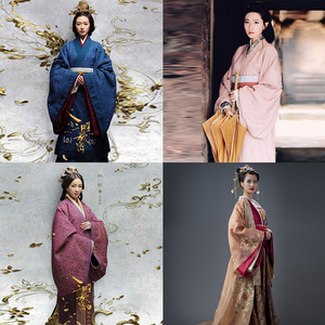 影视古装三国机密同款古装秦朝女士汉服棉麻皇后服贵妃古装演出服