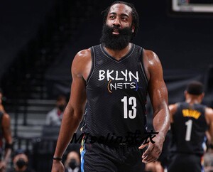 哈登雷霆火箭篮网13号76人城市版1号球衣篮球服上衣套装刺绣定做