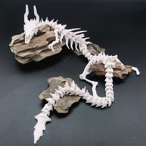 骸骨龙3D打印古骨龙鱼骨鱼缸摆件饰品景观造景手工艺茶道关节可动