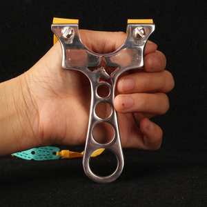 不锈钢线切圈马弹弓直板免绑户外精准夹片弹弓四个圈马头精准弹弓