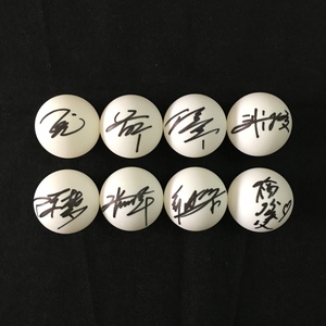 张继科 马龙 刘诗雯 福原爱 刘国梁 朱雨玲 丁宁 周雨 签名乒乓球