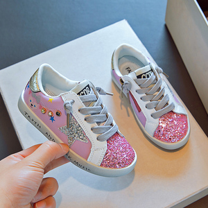 女童板鞋2022春季新款儿童透气低帮休闲鞋子春秋款星星女孩小脏鞋