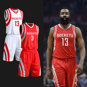 火箭队球衣男 哈登13号麦迪1号威少篮球服大学生篮球服套装男定制