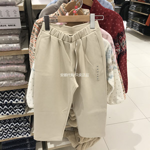 优衣库441422 设计师合作款u系列 童装男童女童运动打褶长裤裤子