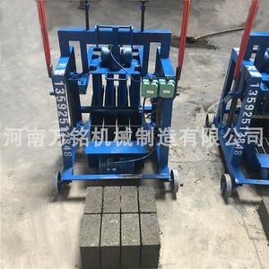 郑州二次结构小型移动水泥木砖机空心砌块门头砖混凝土预制块设备