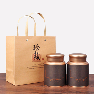 茶叶罐铁盒龙井茶小青柑包装礼盒圆形金属家用大号小号通用包装罐